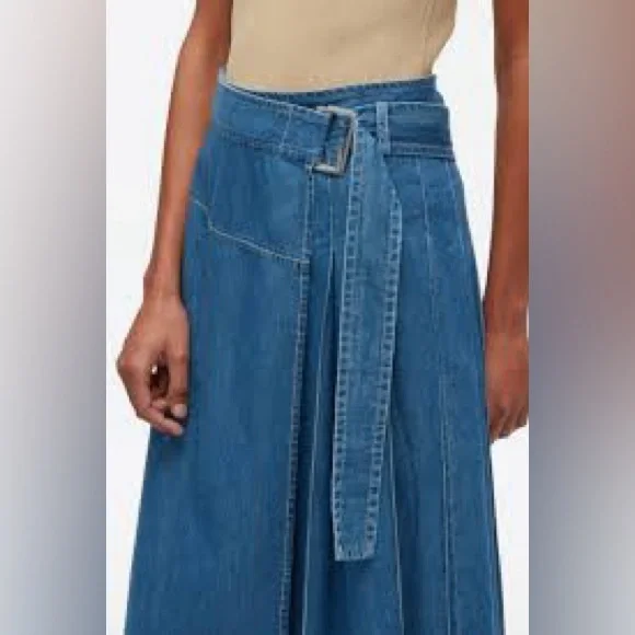 3.1 Phillip lim Chambray Wrap Midi Skirt NWT - Picture 2 of 12